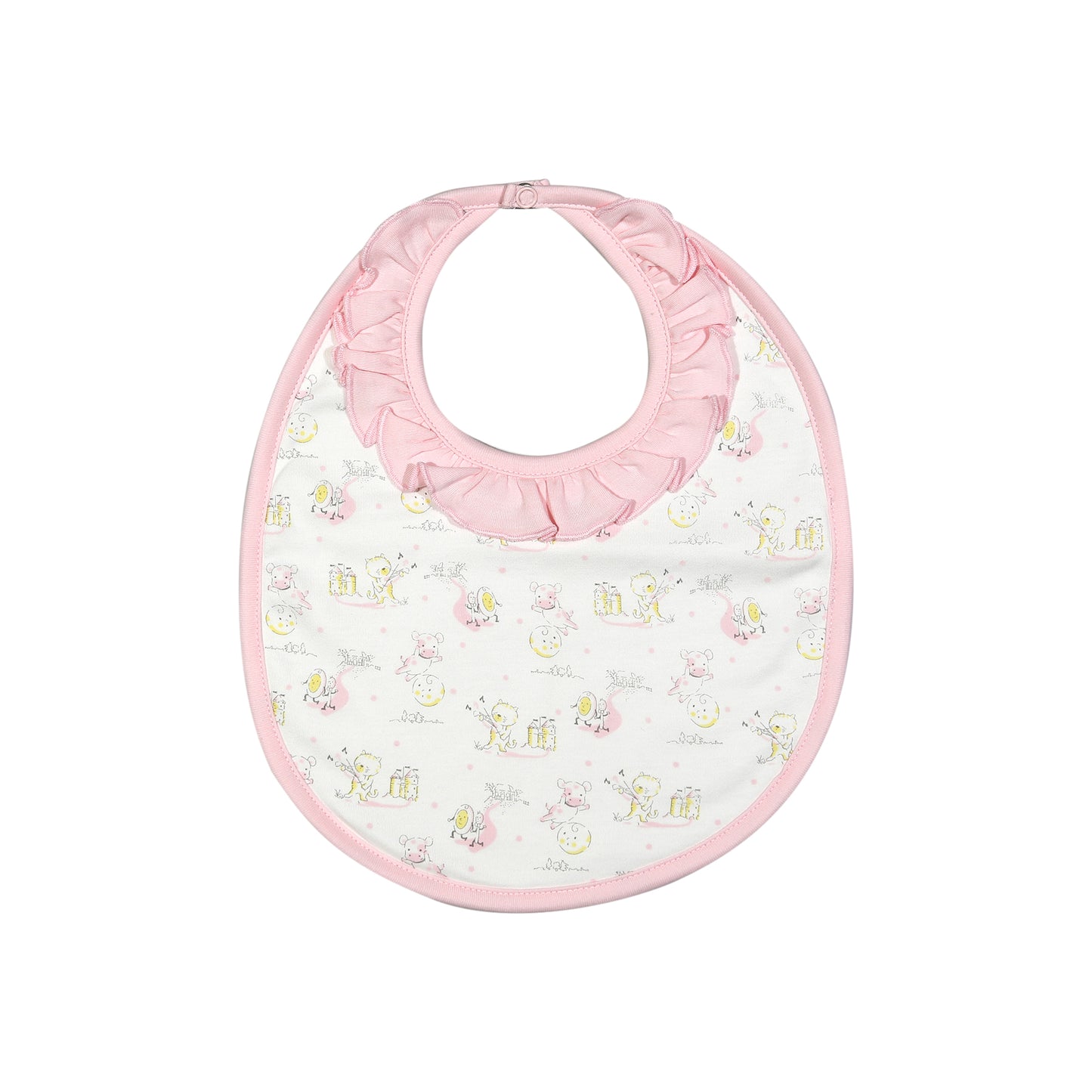 NRG-218 Nursery Rhymes Pink Pima Bib