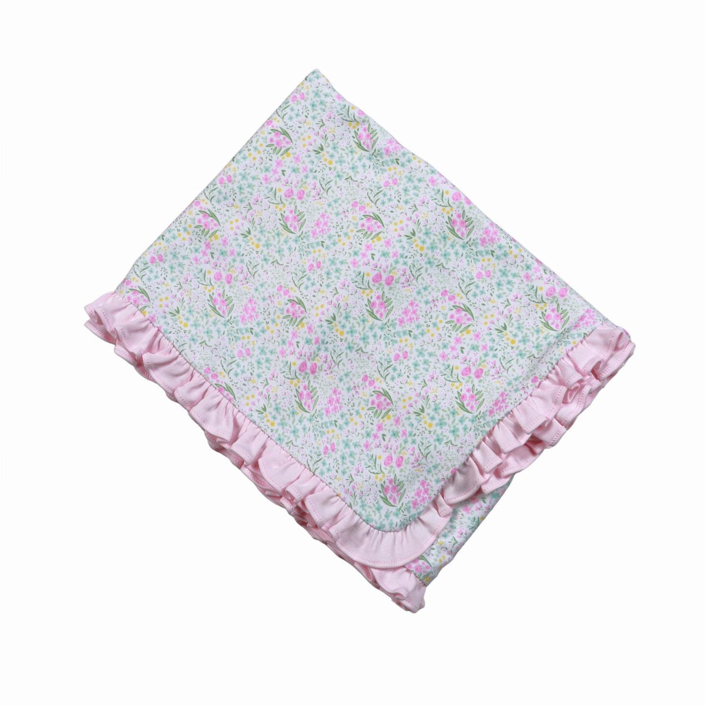 MYA FLORAL PIMA RECEIVING BLANKET