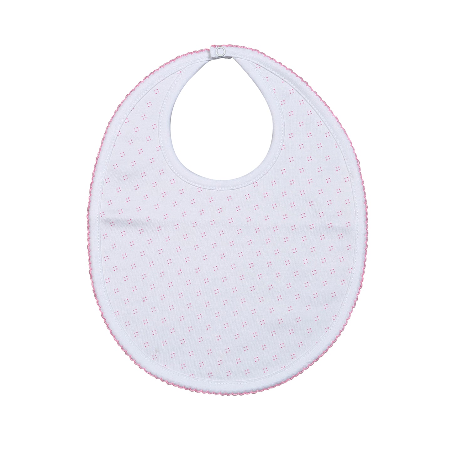 PDB-717 PINK DOTS PIMA BIB PINK TRIM