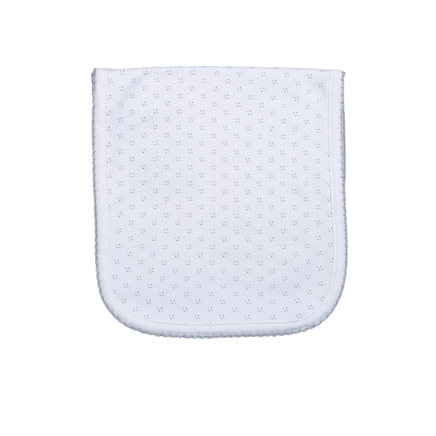 GDB-918 GRAY DOTS PIMA BURPING PAD GRAY TRIM