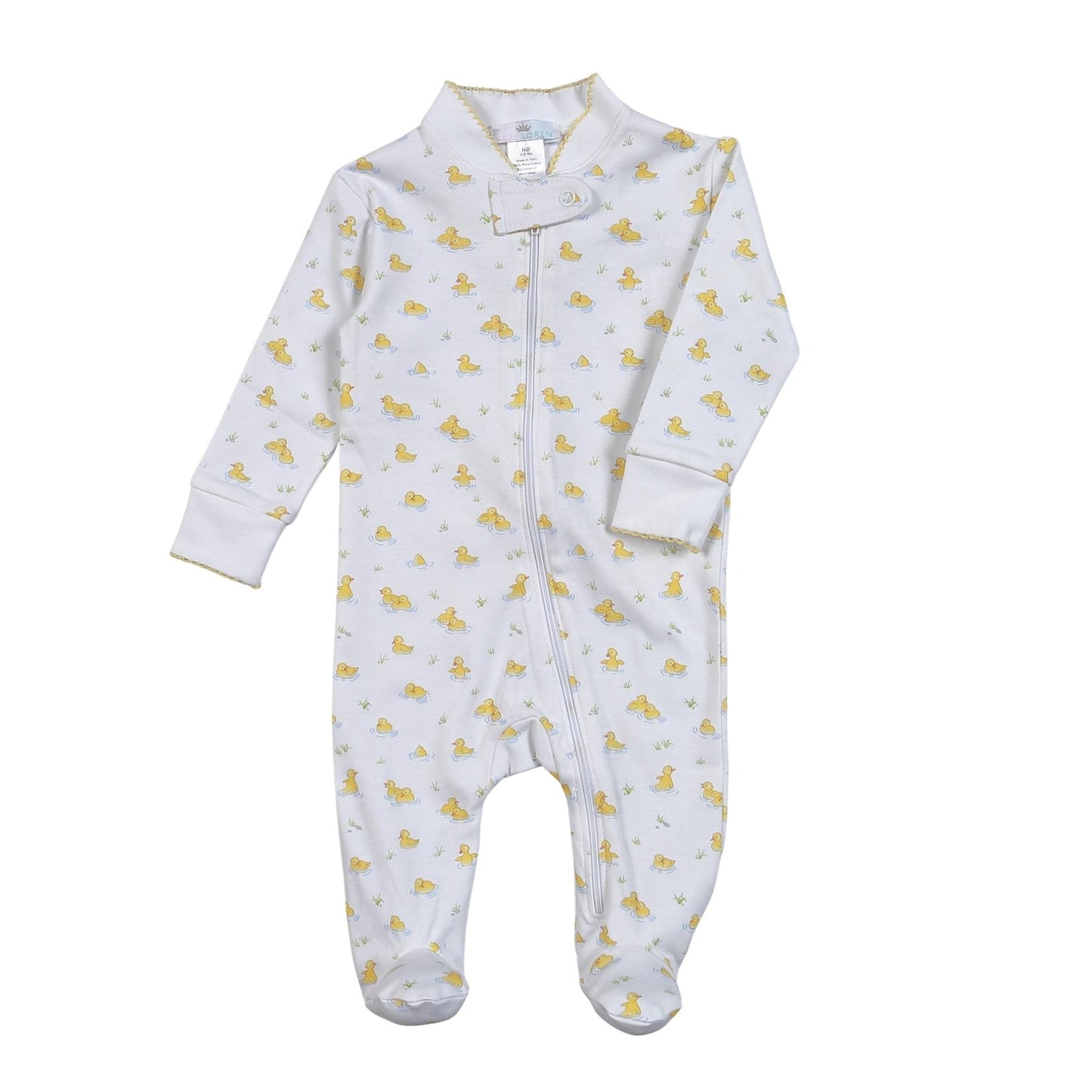 QUA-299 BABY DUCKS ZIPPER FOOTIE