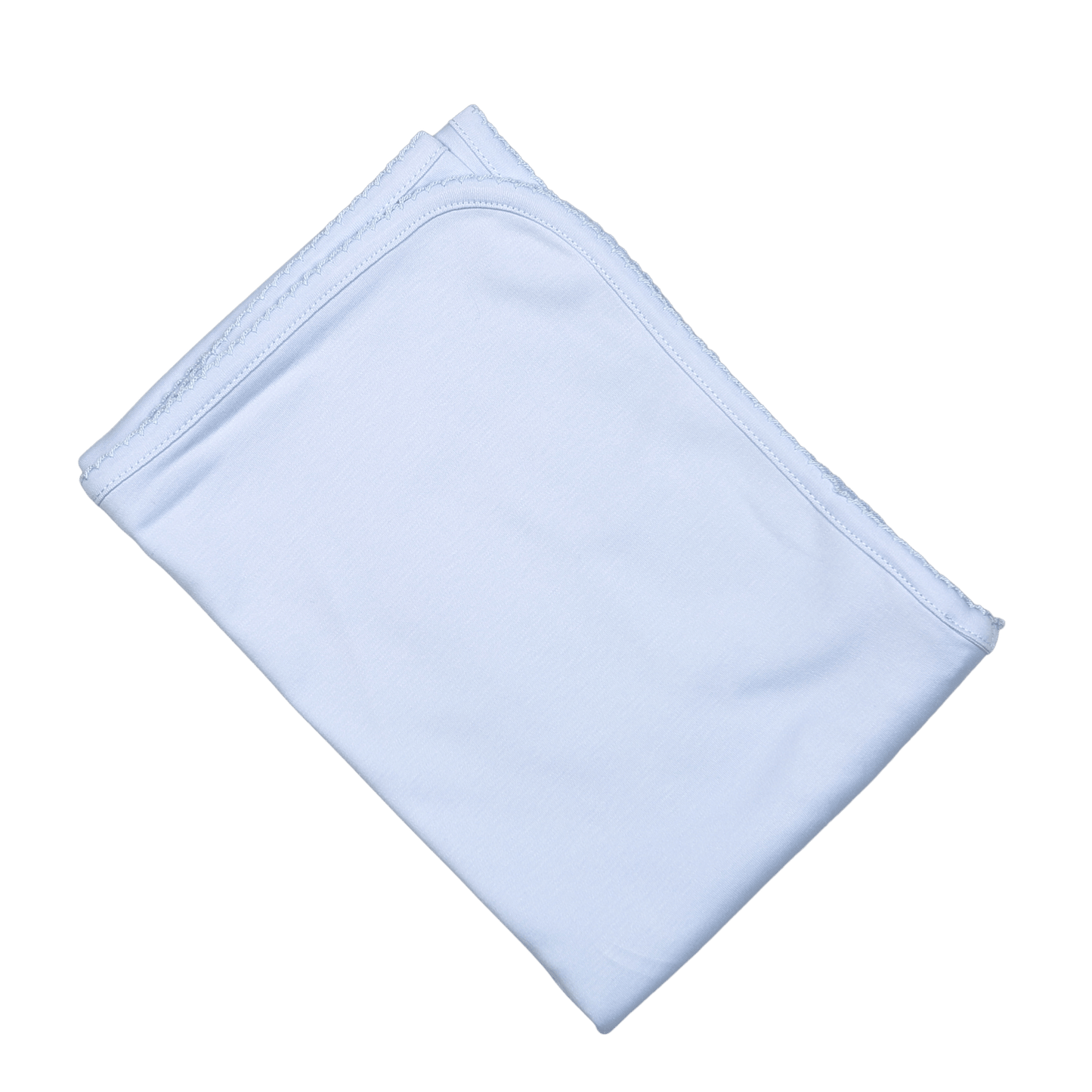 BBP-016 Blue Receiving Blanket Blue Picot Trim 28"x 29".