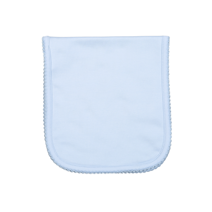 BBP-018 Blue Burping Pad Blue Picot Trim.