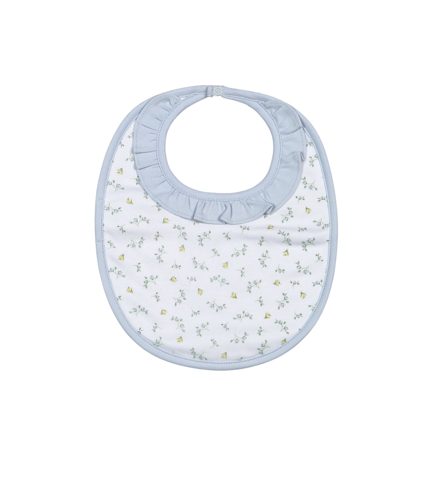 MIA-018 Mia Blue Floral Pima Bib
