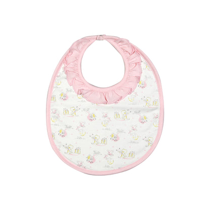 NRG-218 Nursery Rhymes Pink Pima Bib