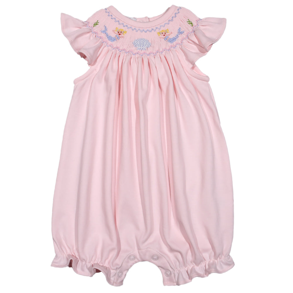 MER-930 MERMAIDS HAND SMOCKED PIMA BISHOP BUBBLE
