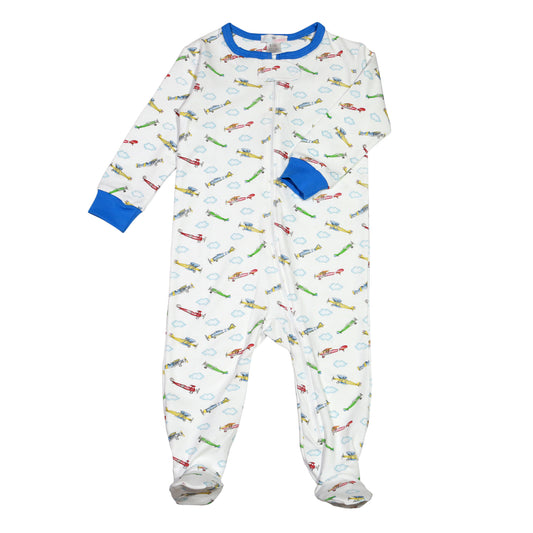 AIR-299 AIRPLANES PIMA ZIPPER FOOTIE
