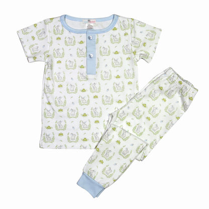 BLUE BUNNIES PIMA TWO PIECES LOUGEWEAR