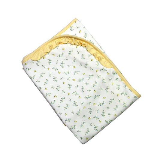 HAZ-216 HAZEL FLORAL PIMA  RECEIVING BLANKET