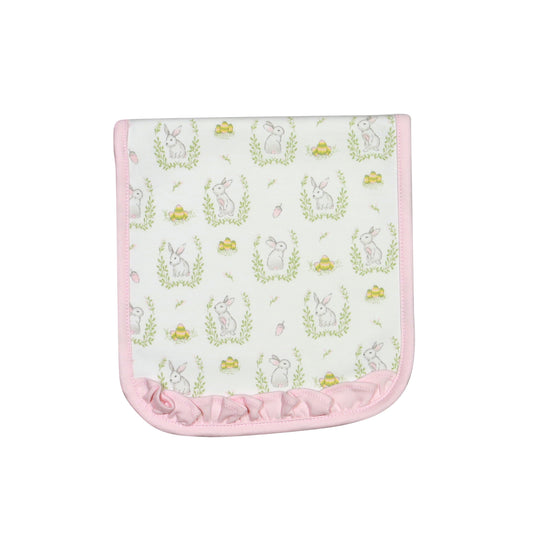 PKU-218 PINK BUNNIES PIMA BURPING PAD