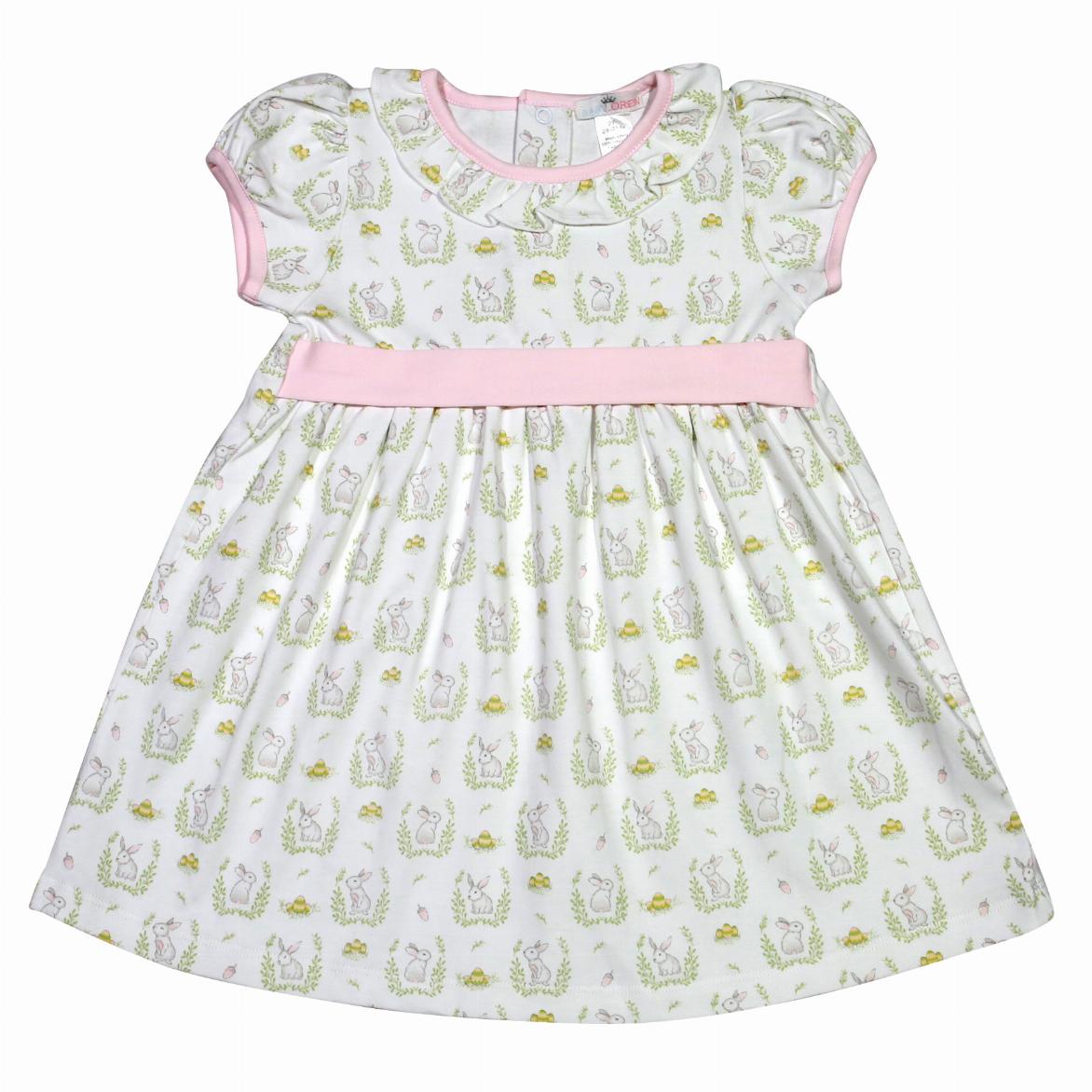 PKU-240 PINK BUNNIES PIMA DRESS