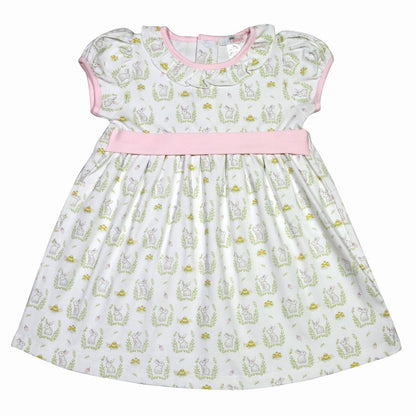 PKU-240 PINK BUNNIES PIMA DRESS