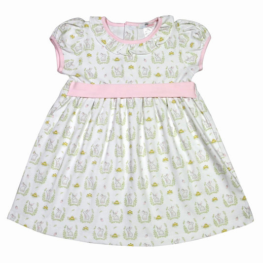 PKU-240 PINK BUNNIES PIMA DRESS