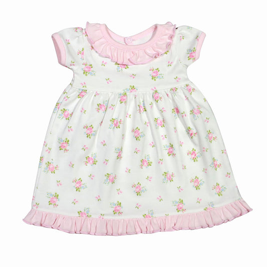 ROSIE PINK FLORAL PIMA DOLL GOWN