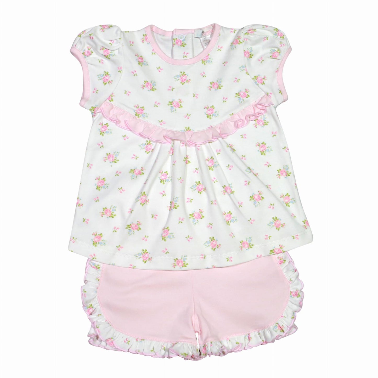 RPF-220 ROSIE PINK FLORAL PIMA SHORT SET