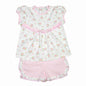 RPF-220 ROSIE PINK FLORAL PIMA SHORT SET