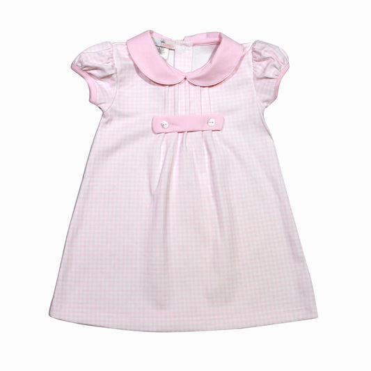 TES-340 TESSY PINK GINGHAM PIMA DRESS