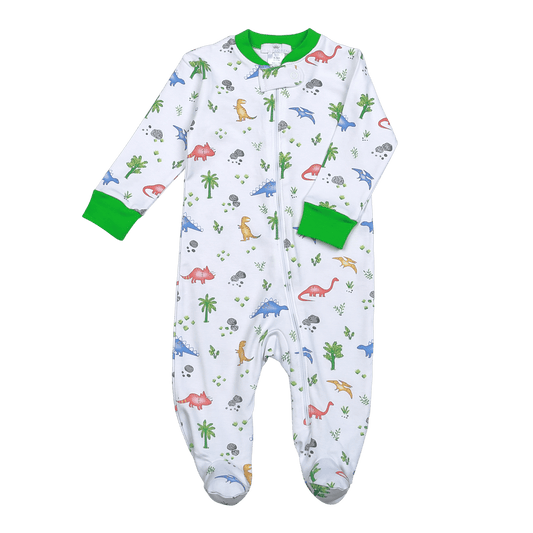 DSR-299 Dinosaurus Pima Zipper Footie