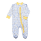 AZU-299 Azul floral Pima Zipper Footie