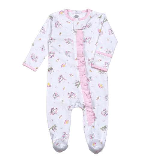 PSS-299 Princesses and Tiaras Pima Zipper Footie