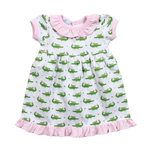 ALG-009 PINK ALLIGATORS DOLL GOWN