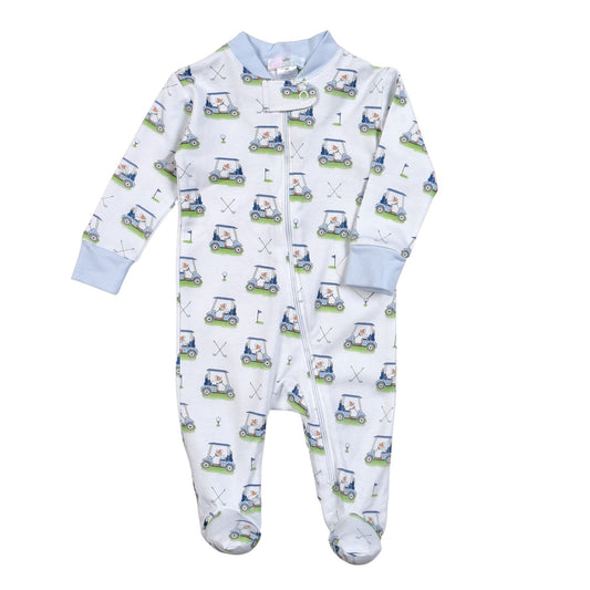 BGF-299 BLUE GOLF ZIPPER FOOTIE