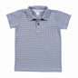 NVS-310 NAVY BLUE STRIPES  COLLARED  T-SHIRT
