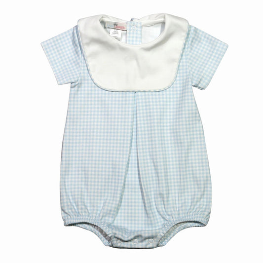 GGB-430 BLUE GINGHAM BIB BUBBLE