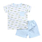 BLUE ALLIGATORS PIMA SHORT SET