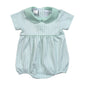 AQUA PLAID PIMA  BUBBLE POINTY COLLAR