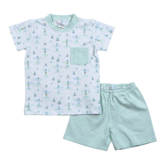 LIGHT HOUSE PIMA SHORT SET