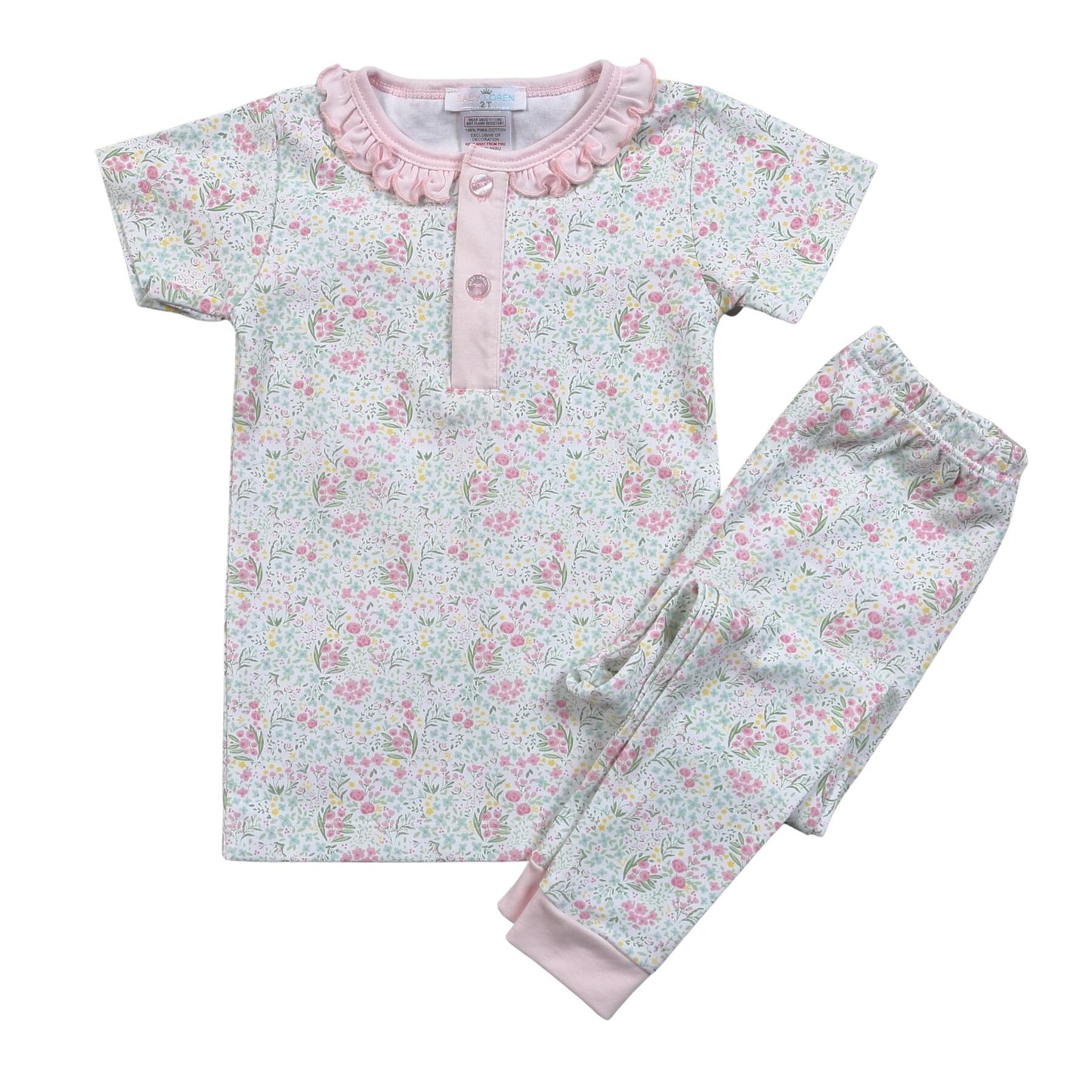 MYA-099 MYA FLORAL PIMA TWO PIECES LOUGEWEAR
