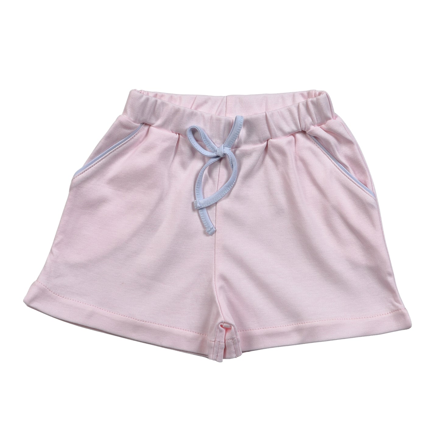 PINK SHORTS BLUE PIPING