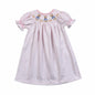 PRA-440 PETER RABBIT PINK HAND SMOCKED PIMA BISHOP DRESS