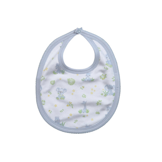SFB-318 BLUE SAFARI BABY PIMA BIB