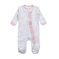 SWEETHEART ROSES  PIMA ZIPPER FOOTIE