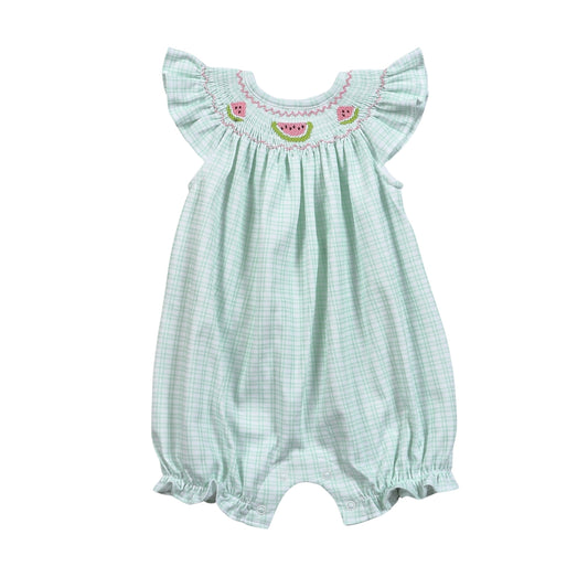 WAT-430 WATERMELON HAND SMOCKED PIMA BUBBLE