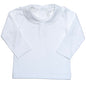 BLI-210 WHITE PIMA ROUND COLLAR LONG SLEEVES  TEE