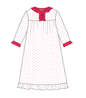 RDG-009 Red Dots Pima Doll Night Gown
