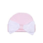 OLI-015 OLIVIA PINK  GINGHAM PIMA BOW BEANIE