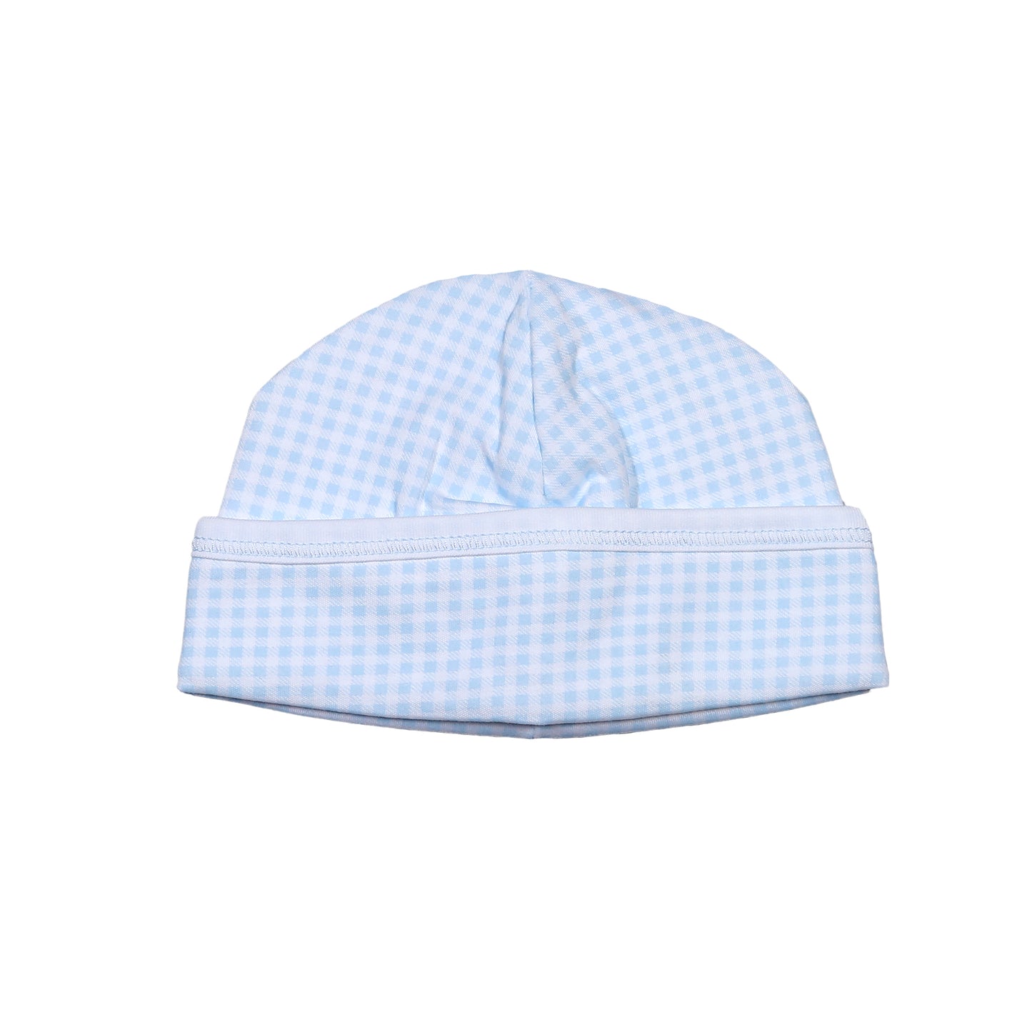 PET-115 PETER BLUE GINGHAM PIMA  BEANIE