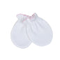 WPM-210 WHITE PIMA MITTENS PINK TRIM