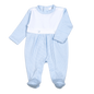 BBI-914 BLUE STRIPES PIMA BIB FOOTIE