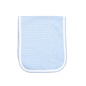 BSB-218 BLUE STRIPES PIMA BURPING PAD BLUE TRIM
