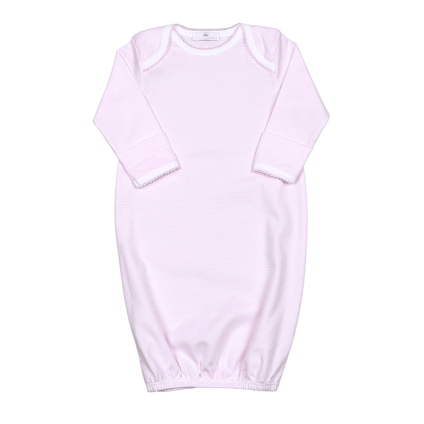 PSG-019 PINK STRIPES PIMA DRESS PINK TRIM
