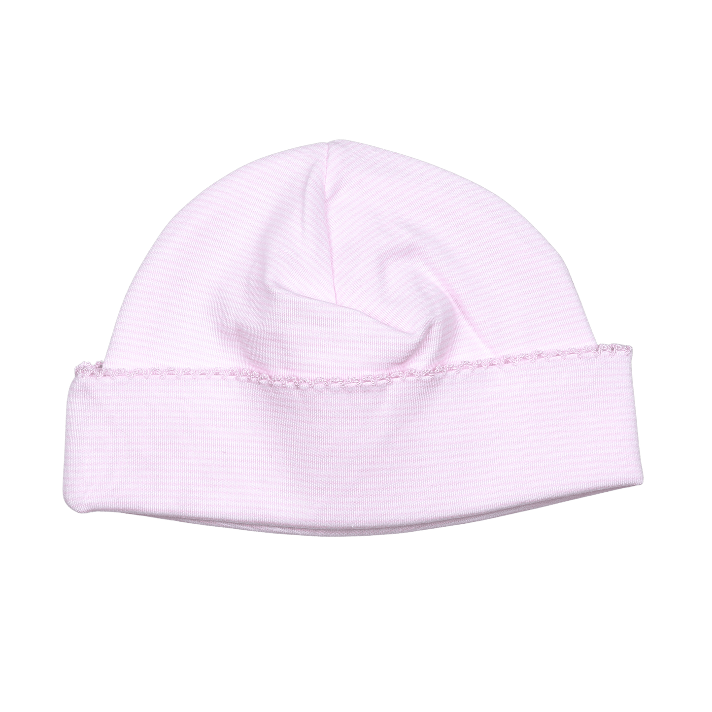 PSH-715 PINK STRIPES PIMA BEANIE PINK TRIM