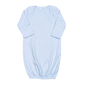 BBS-219 BLUE PIMA GOWN ENVELOPE COLAR BLUE TRIM