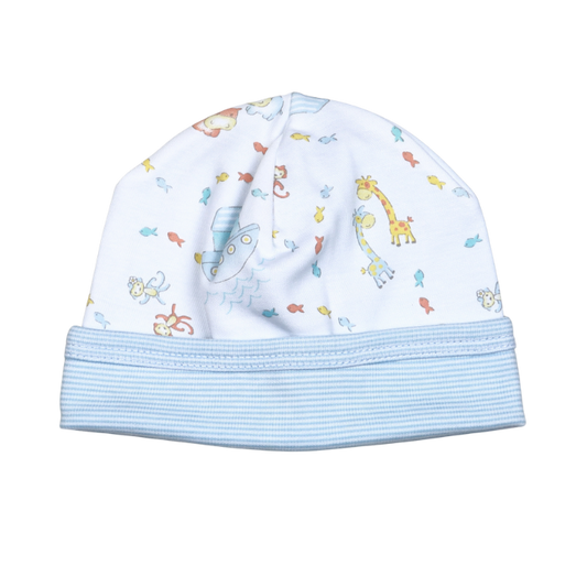 BNA-215 Blue Noah's Arc Pima Ruffles Beanie