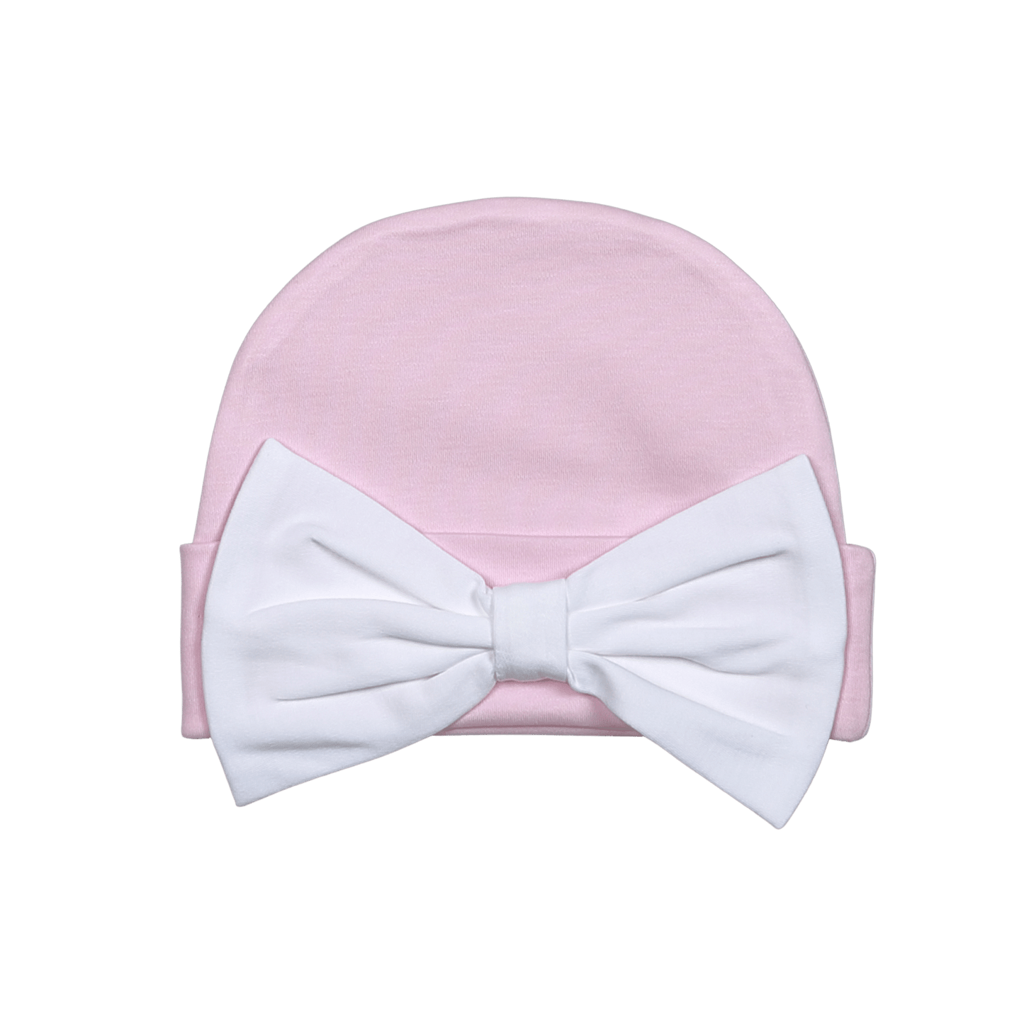 WBP-115 WHITE BOW PINK PIMA BEANIE