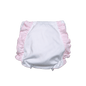 WPD-300 MONOGRAM WPD ME PIMA DIAPER COVER WHITE/PINK RUFFLE